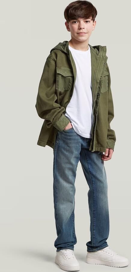 G-Star RAW Army Hooded Zip Overshirt voor jongens Groen jongens - Foto 5