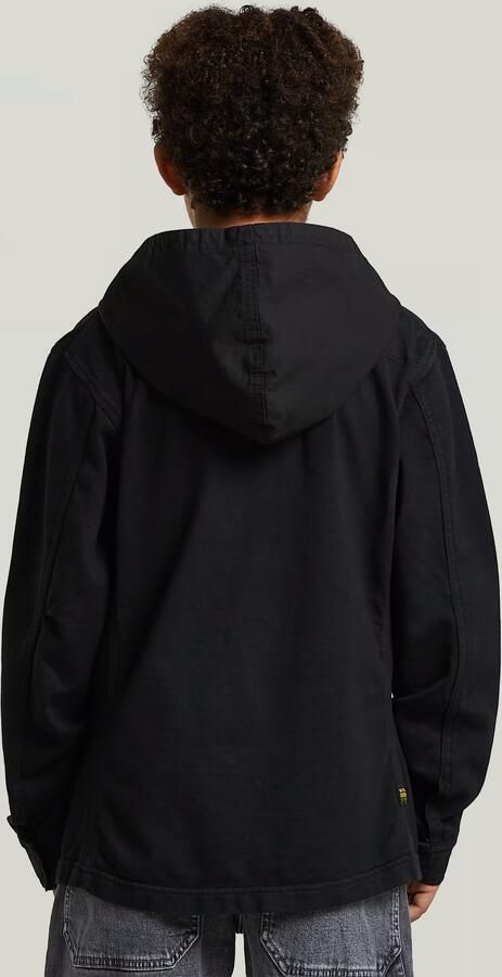 G-Star RAW Army Hooded Zip Overshirt voor jongens Zwart jongens - Foto 4