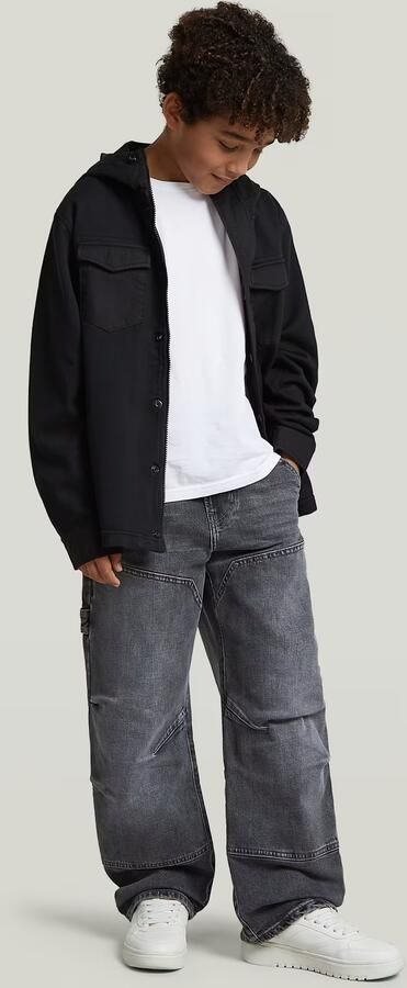 G-Star RAW Army Hooded Zip Overshirt voor jongens Zwart jongens - Foto 5