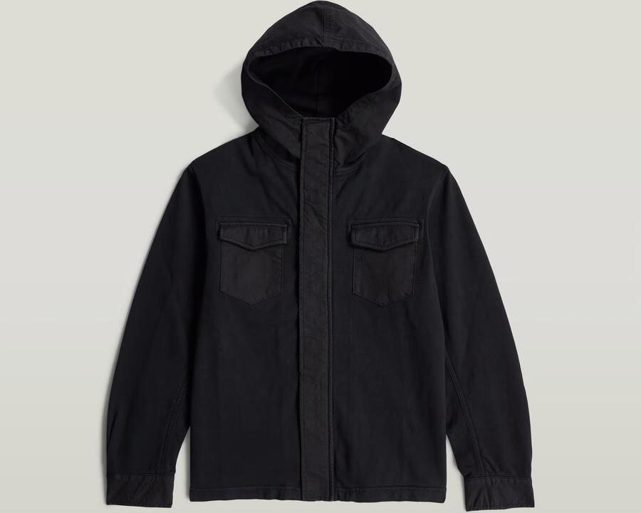 G-Star RAW Army Hooded Zip Overshirt voor jongens Zwart jongens - Foto 3