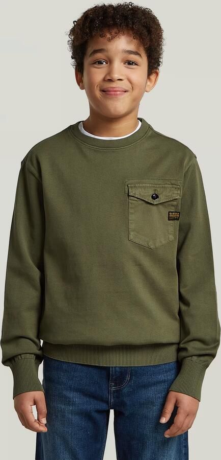 G-Star RAW Army Knit Sweater voor jongens Groen jongens - Foto 3