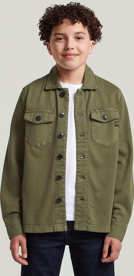 G-Star RAW Army Overshirt voor jongens Groen jongens