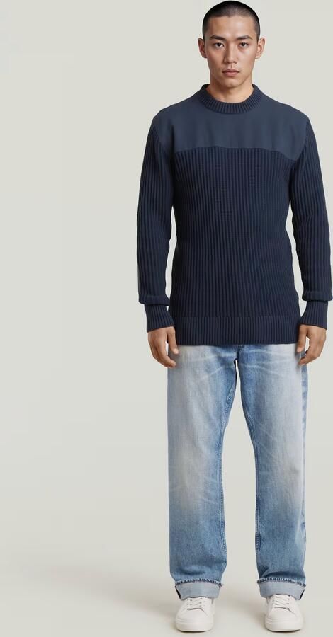 G-Star RAW Army Rib Gebreide Trui Donkerblauw Heren - Foto 5