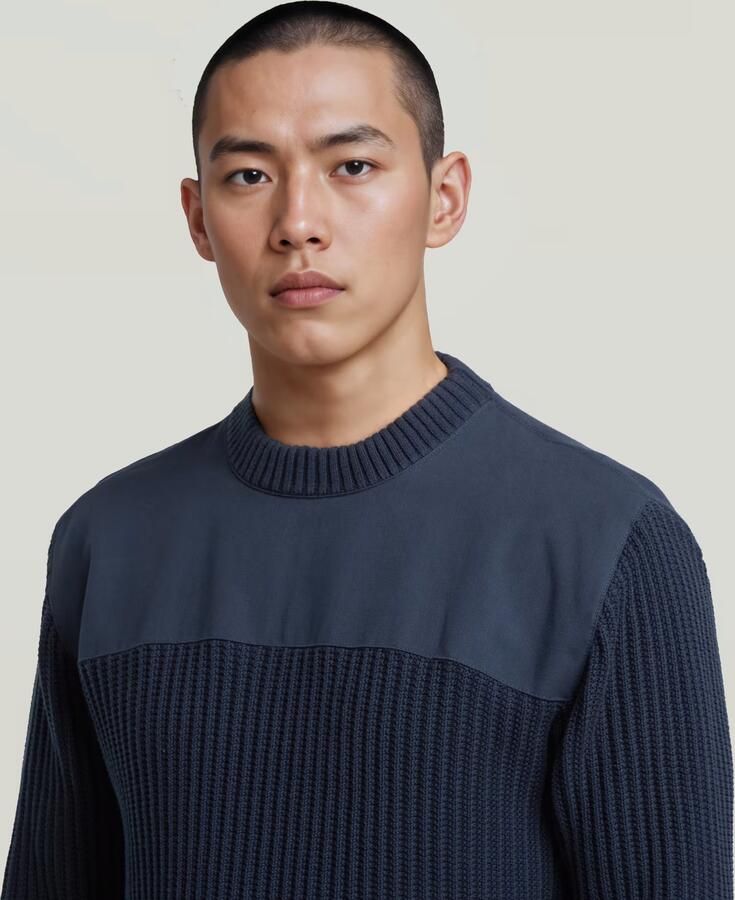 G-Star RAW Army Rib Gebreide Trui Donkerblauw Heren - Foto 3