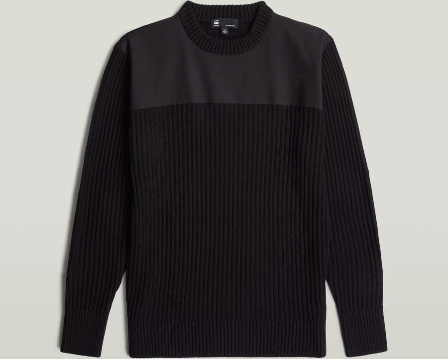G-Star RAW Army Rib Gebreide Trui Zwart Heren - Foto 1