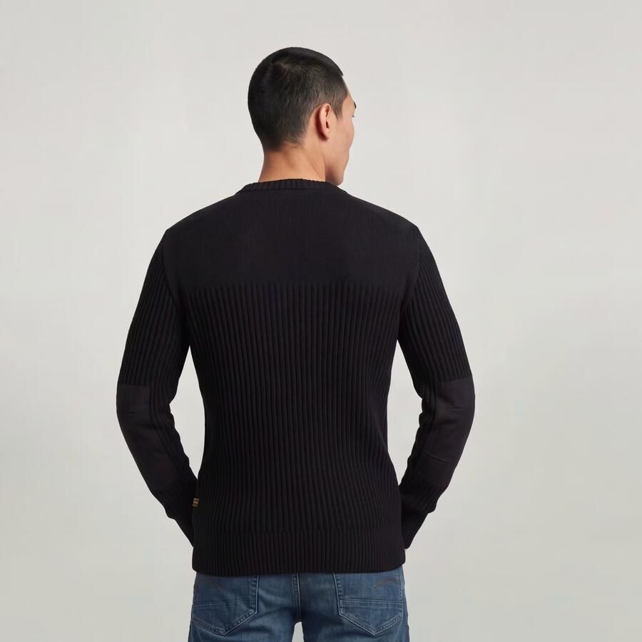 G-Star RAW Army Rib Gebreide Trui Zwart Heren - Foto 4