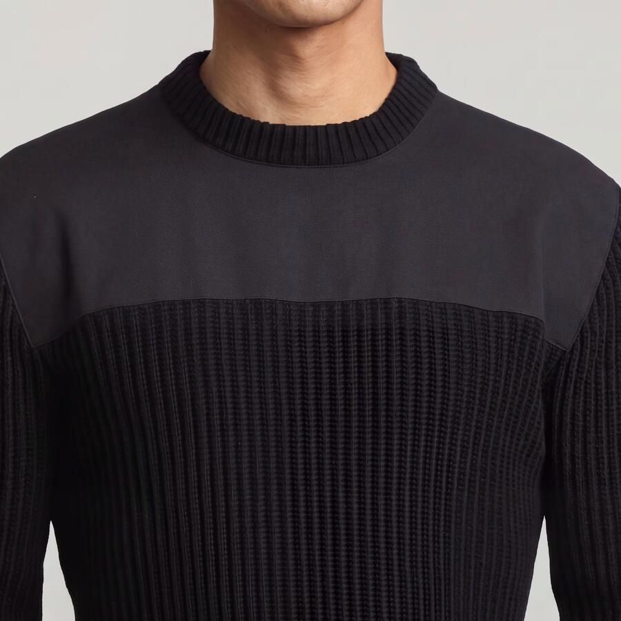 G-Star RAW Army Rib Gebreide Trui Zwart Heren - Foto 5