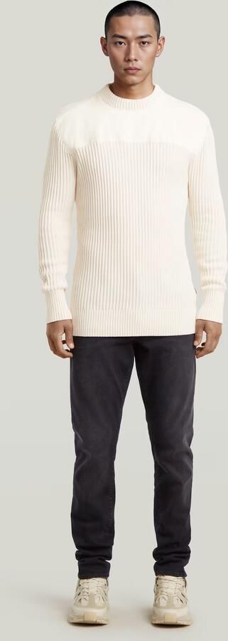 G-Star RAW Army Ribbed Gebreide Trui Beige Heren - Foto 6