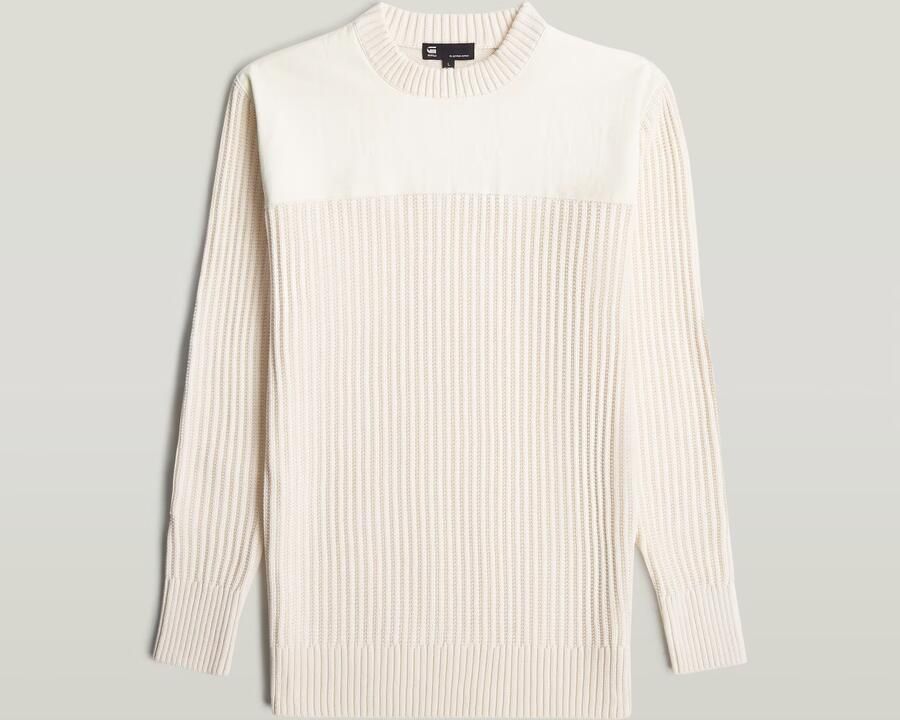 G-Star RAW Army Ribbed Gebreide Trui Beige Heren - Foto 2