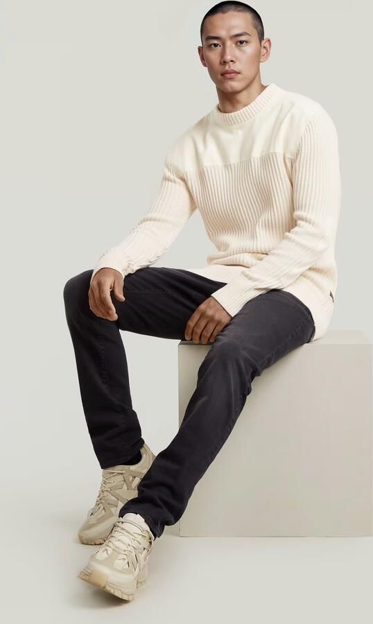 G-Star RAW Army Ribbed Gebreide Trui Beige Heren - Foto 4