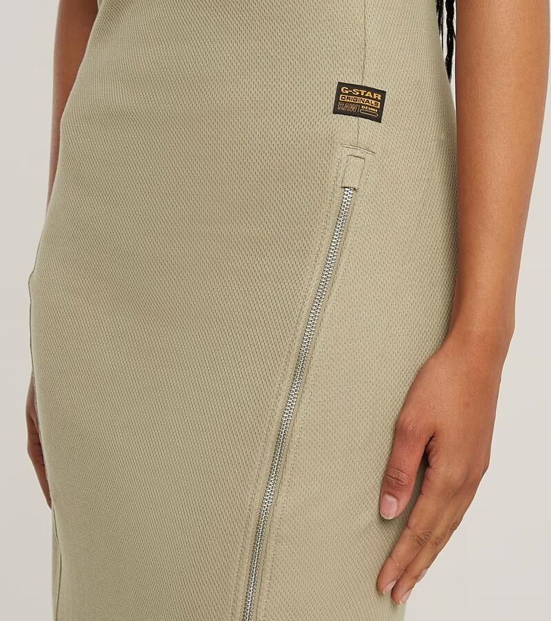 G-Star RAW Asymmetric Zip Jurk Beige Dames - Foto 4