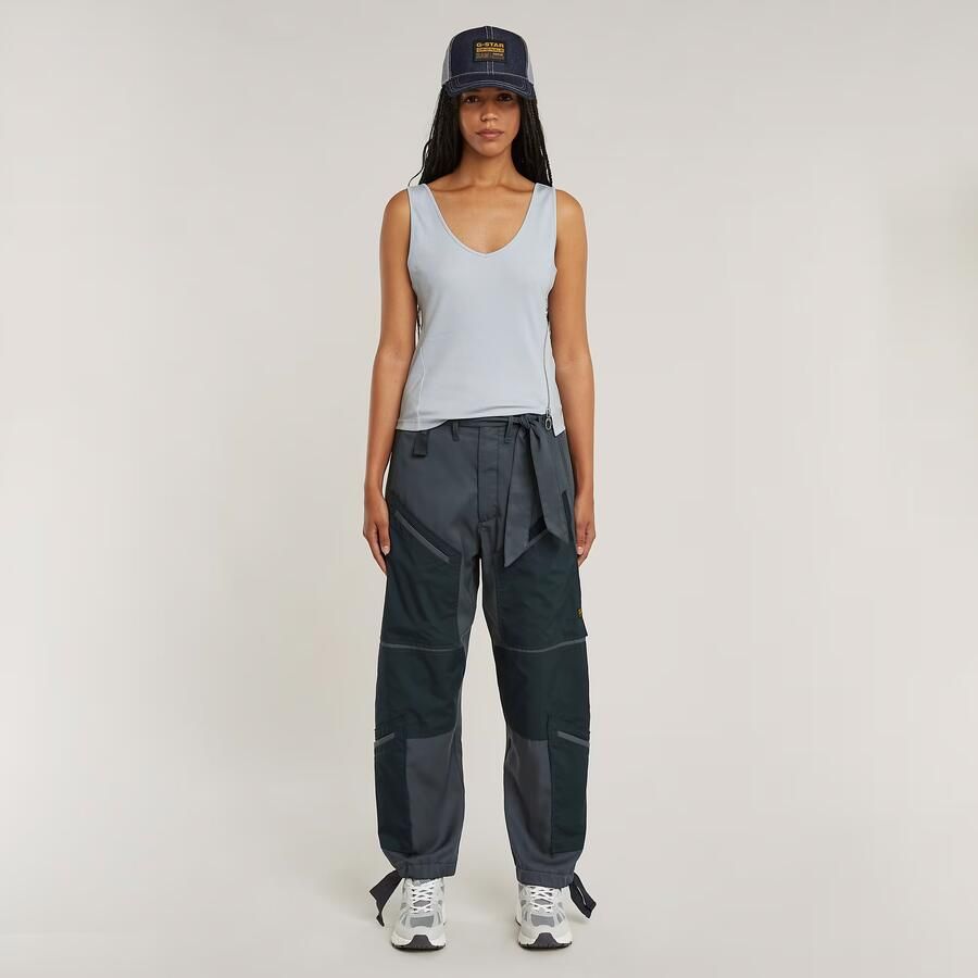 G-Star RAW Asymmetrical Zip Slim Tanktop Lichtblauw Dames