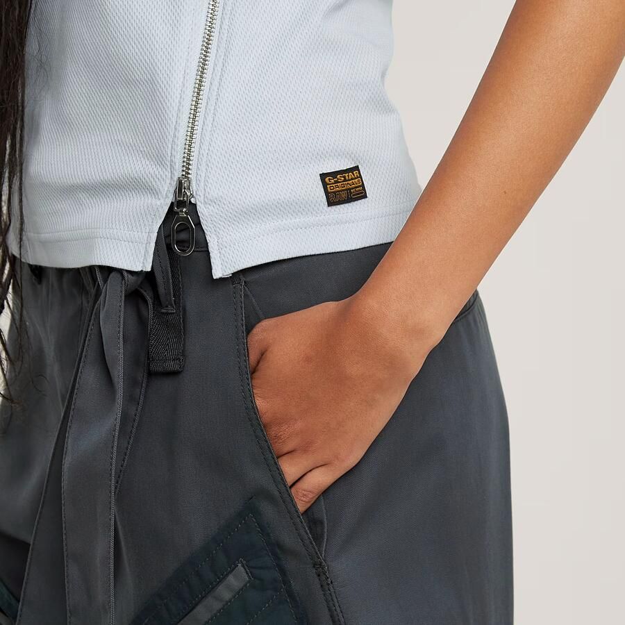 G-Star RAW Asymmetrical Zip Slim Tanktop Lichtblauw Dames - Foto 2