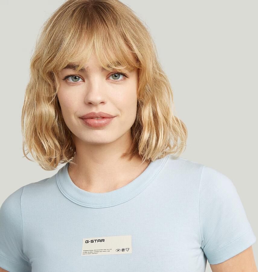 G-Star RAW Baby T-Shirt Lichtblauw Dames - Foto 3