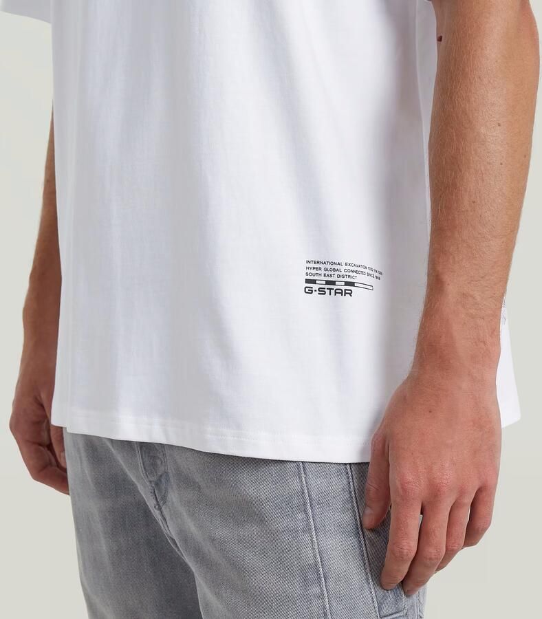 G-Star RAW Back Applique Relaxed T-Shirt Wit Heren - Foto 3