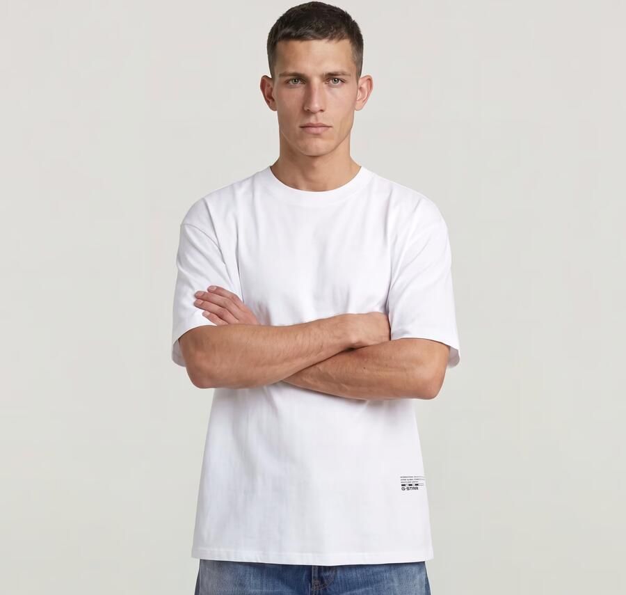G-Star RAW Back Applique Relaxed T-Shirt Wit Heren - Foto 4