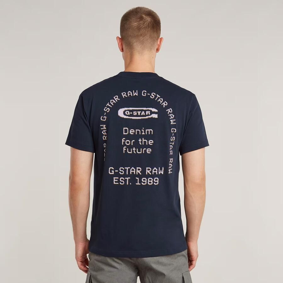 G-Star RAW Back Graphic Arch T-shirt Donkerblauw Heren - Foto 7