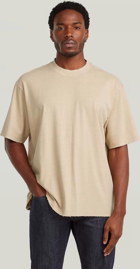 G-Star RAW Back Graphic Loose T-Shirt Beige Heren
