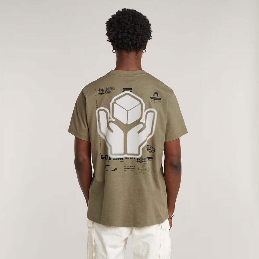 G-Star RAW Back Graphic Loose T-Shirt Groen Heren - Foto 9