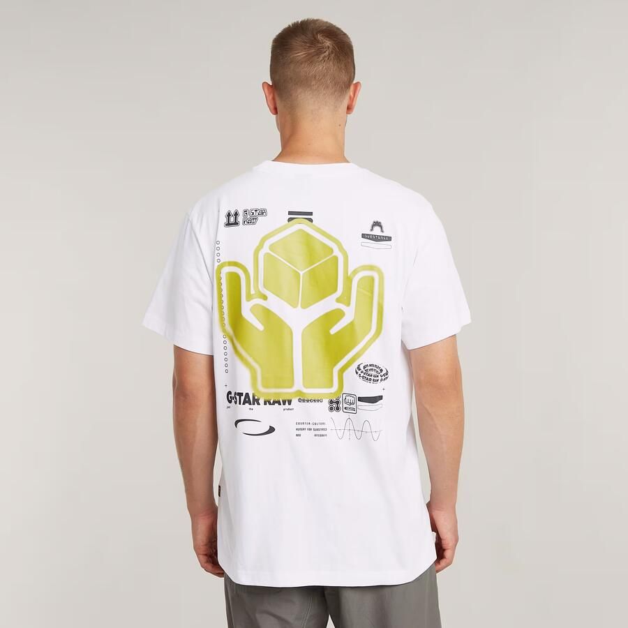 G-Star RAW Back Graphic Loose T-Shirt Wit Heren - Foto 8