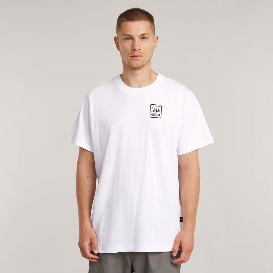G-Star RAW Back Graphic Loose T-Shirt Wit Heren