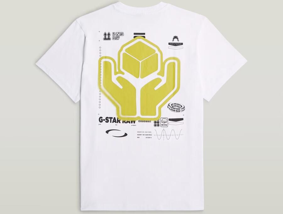G-Star RAW Back Graphic Loose T-Shirt Wit Heren - Foto 6
