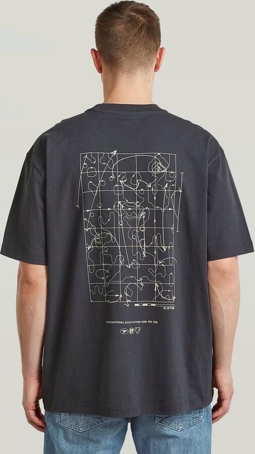 G-Star RAW Back Graphic Relaxed T-shirt Grijs Heren - Foto 2