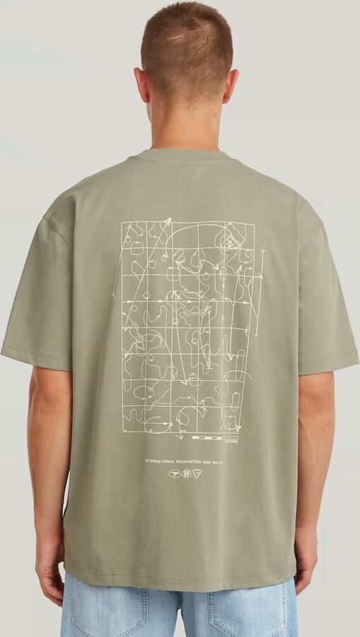 G-Star RAW Back Graphic Relaxed T-shirt Groen Heren - Foto 3