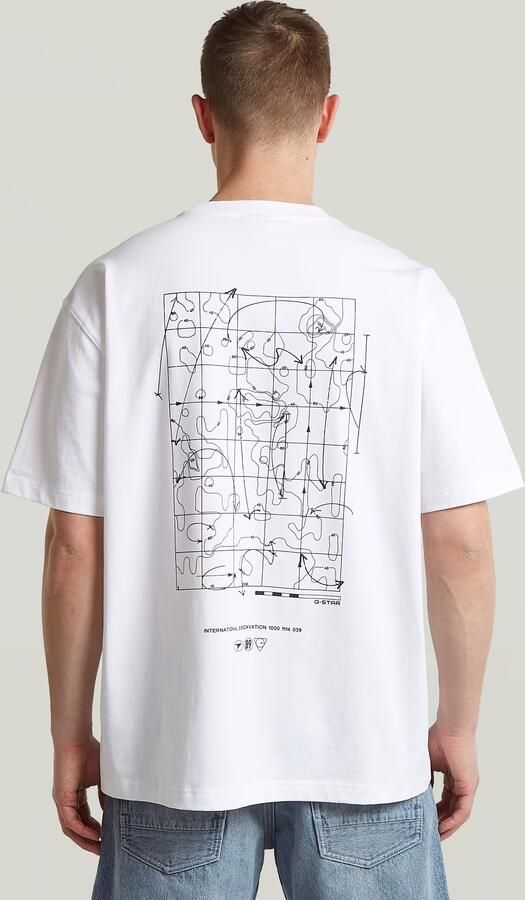 G-Star RAW Back Graphic Relaxed T-shirt Wit Heren
