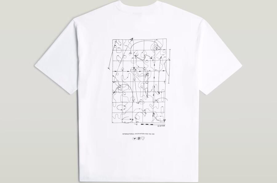 G-Star RAW Back Graphic Relaxed T-shirt Wit Heren - Foto 5