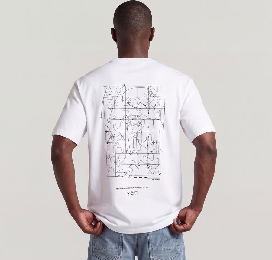 G-Star RAW Back Graphic Relaxed T-shirt Wit Heren - Foto 4