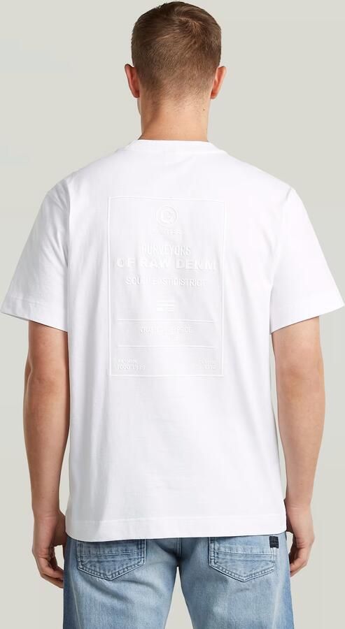 G-Star RAW Back Graphic T-Shirt Wit Heren - Foto 5