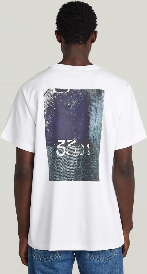 G-Star Raw T-shirt Korte Mouw D26839 C784 BACK PHOTO-H750 WHITE DENIM - Foto 8