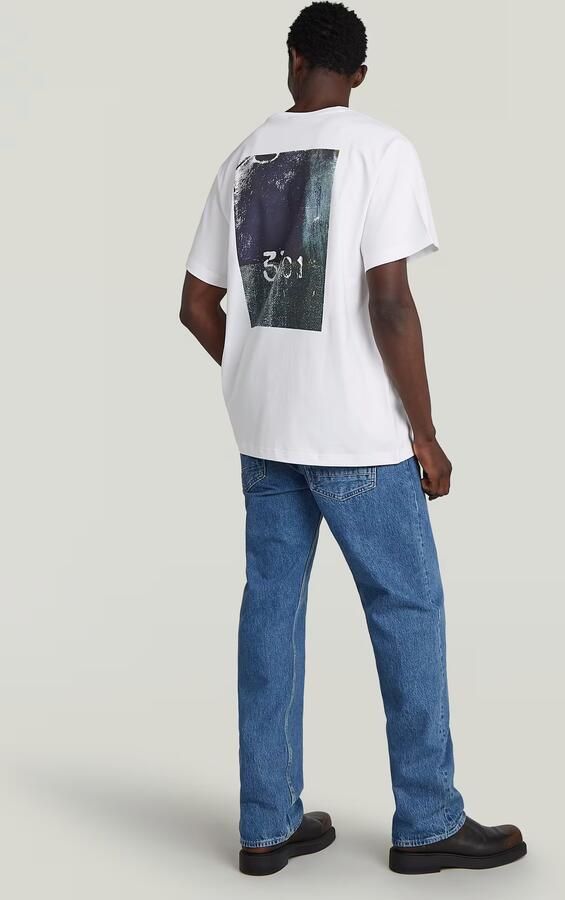 G-Star Raw T-shirt Korte Mouw D26839 C784 BACK PHOTO-H750 WHITE DENIM - Foto 5