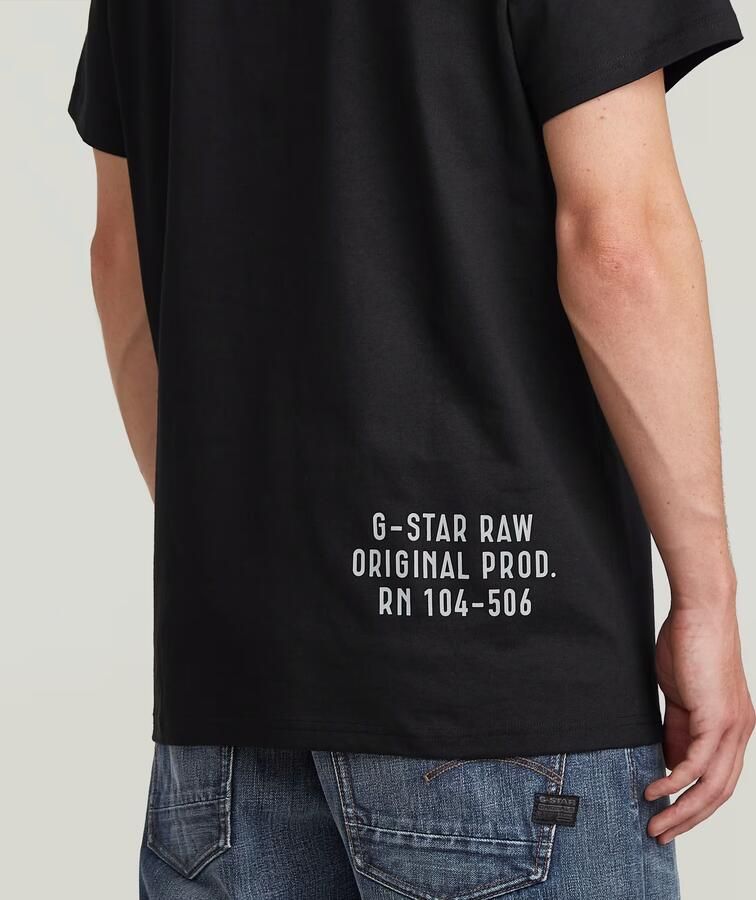 G-Star RAW Back Printed T-Shirt Zwart Heren - Foto 2