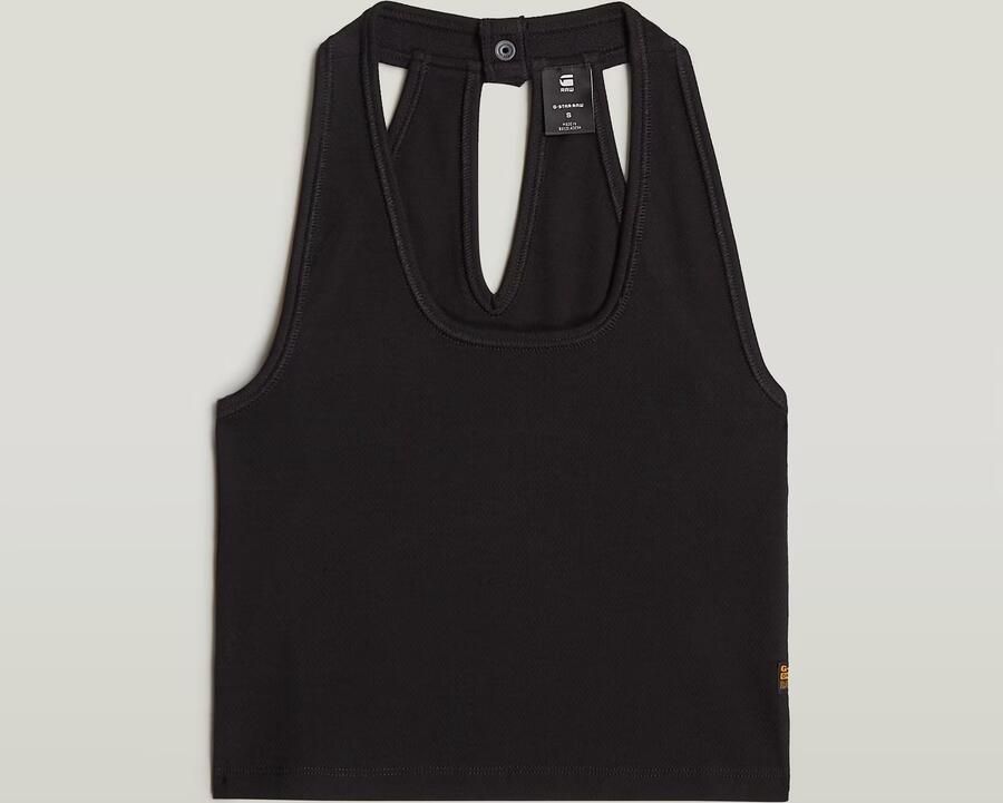 G-Star RAW Back Snap Slim Cropped T-shirt Zwart Dames - Foto 6