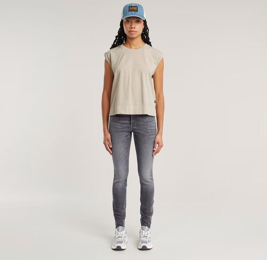 G-Star Raw T-shirt D26421-C261 BACK ZIP OVERDYED TOP-D4848 DK BRICK - Foto 3