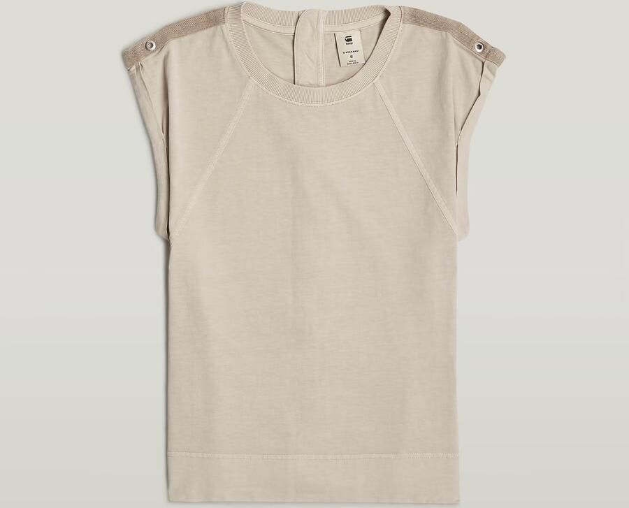 G-Star Raw T-shirt D26421-C261 BACK ZIP OVERDYED TOP-D4848 DK BRICK - Foto 6