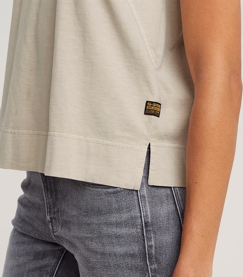 G-Star Raw T-shirt D26421-C261 BACK ZIP OVERDYED TOP-D4848 DK BRICK - Foto 5