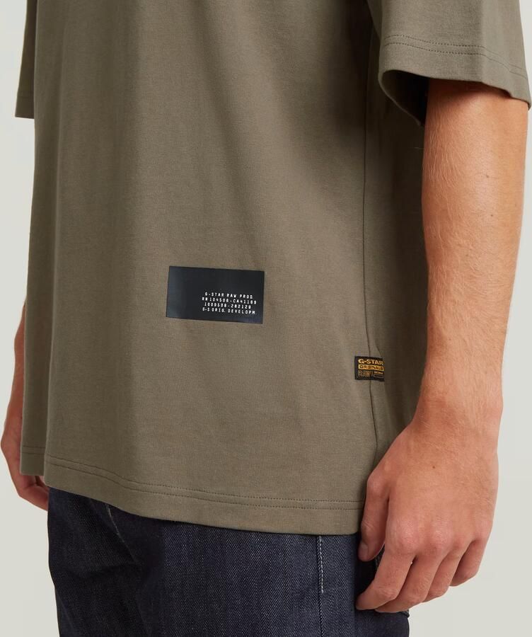 G-Star RAW Badge Boxy T-shirt Bruin Heren - Foto 3