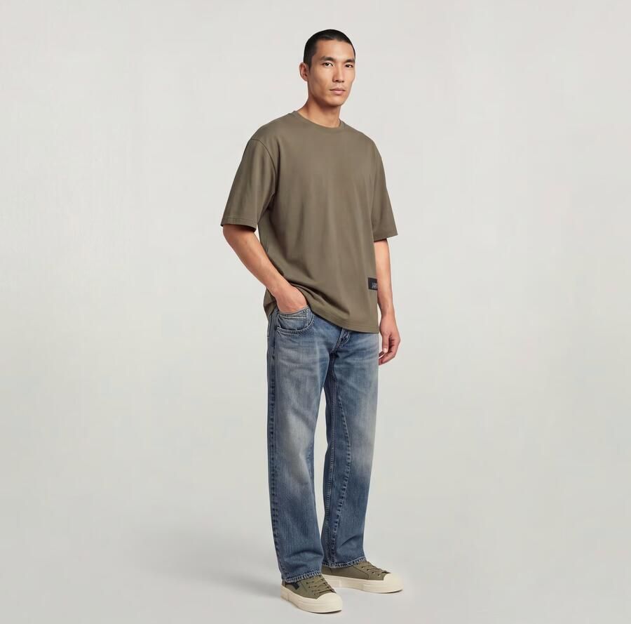 G-Star RAW Badge Boxy T-shirt Bruin Heren - Foto 3