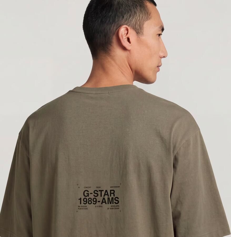 G-Star RAW Badge Boxy T-shirt Bruin Heren - Foto 4