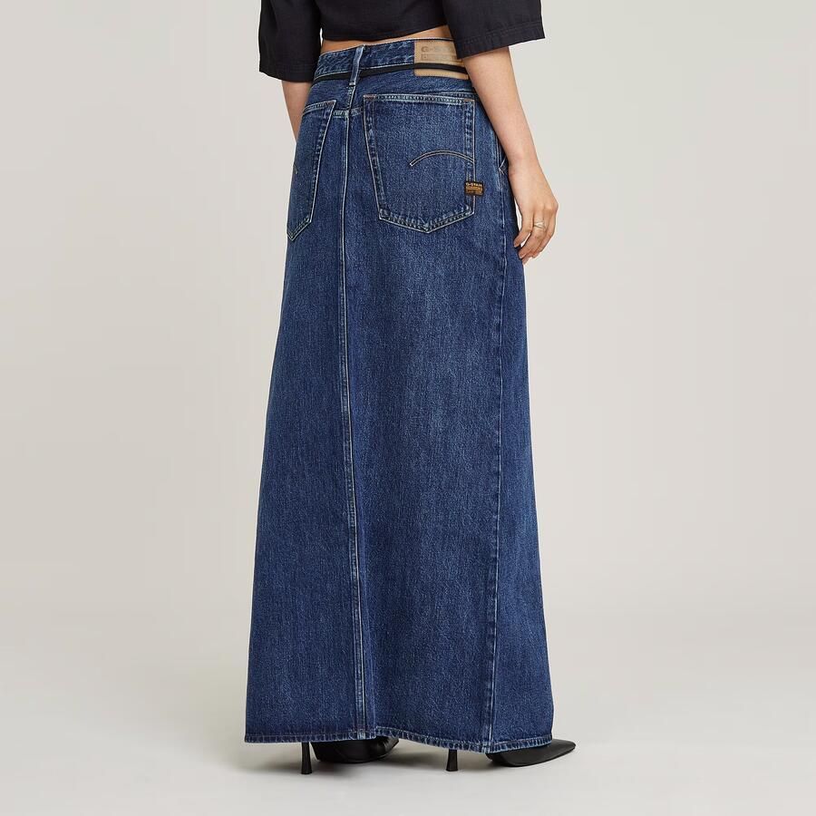 G-Star RAW Baggy Maxi Rok Donkerblauw Dames