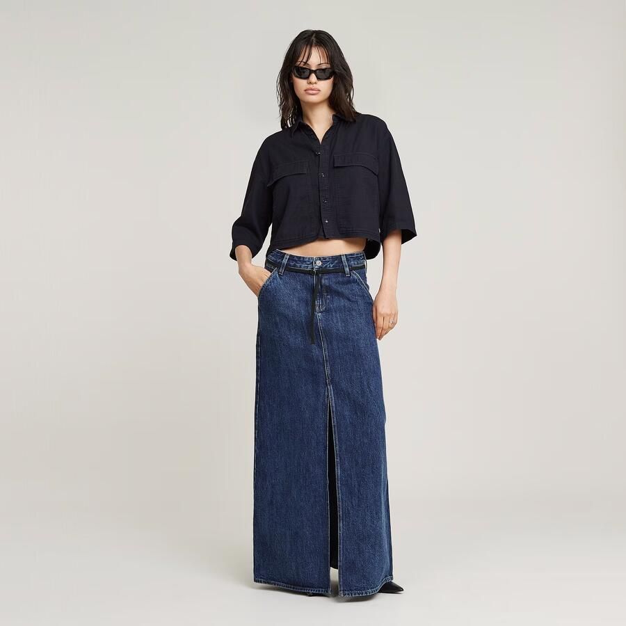 G-Star RAW Baggy Maxi Rok Donkerblauw Dames - Foto 2