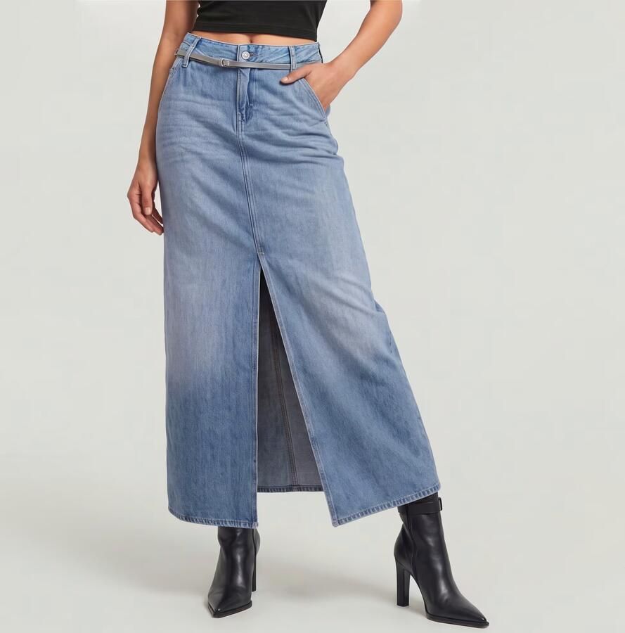 G-Star RAW Baggy Maxirok Lichtblauw Dames - Foto 2