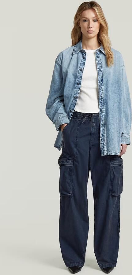G-Star RAW Balloon Cargobroek Donkerblauw Dames - Foto 5
