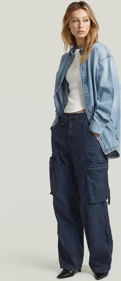 G-Star RAW Balloon Cargobroek Donkerblauw Dames - Foto 6