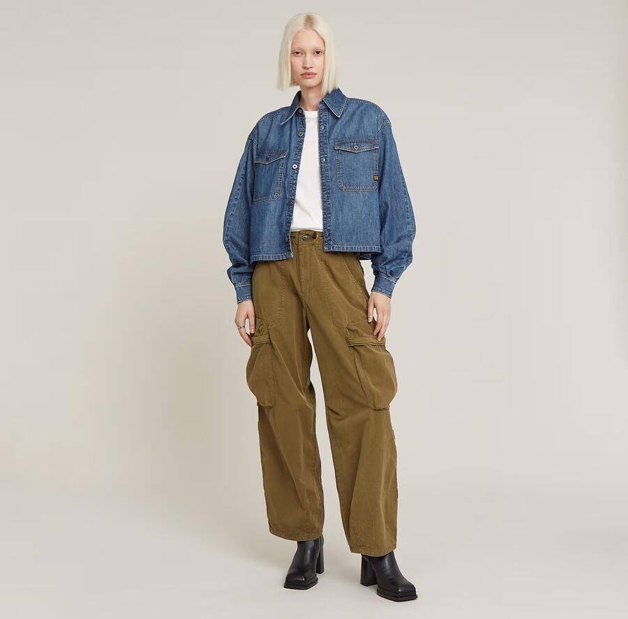 G-Star RAW Balloon Cargobroek Groen Dames - Foto 4