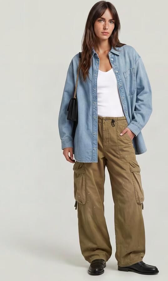 G-Star RAW Balloon Cargobroek Groen Dames - Foto 6
