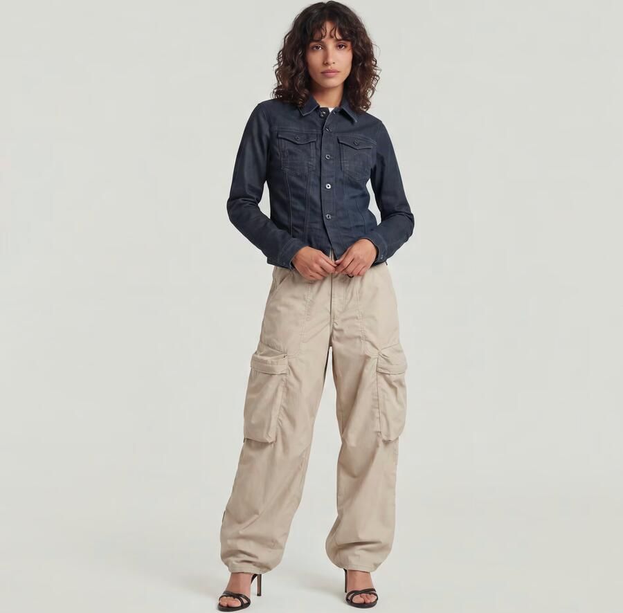 G-Star RAW Balloon High Waist Cargobroek Beige Dames - Foto 3